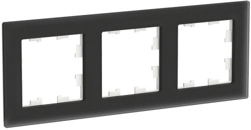 Рамка универсальная Systeme Electric AtlasDesign Nature 3-м. матовое стекло черный фото Рамка универсальная Systeme Electric AtlasDesign Nature 3-м. матовое стекло черный картинка